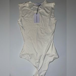 WeWoreWhat Ivory Size Small Rayon Jersey Muscle Tank Body Suit. Never worn